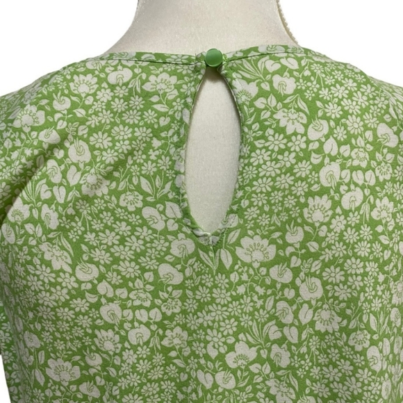 Loft Green / White Floral Blouse - Picture 9 of 16
